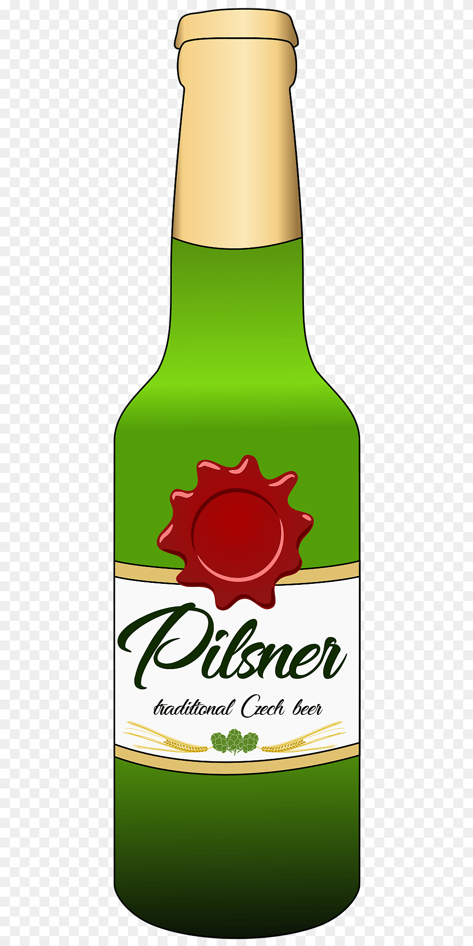 Pilsner Beer Bottle Clipart, Alcohol, Beverage, Beer Bottle, Liquor Free Png