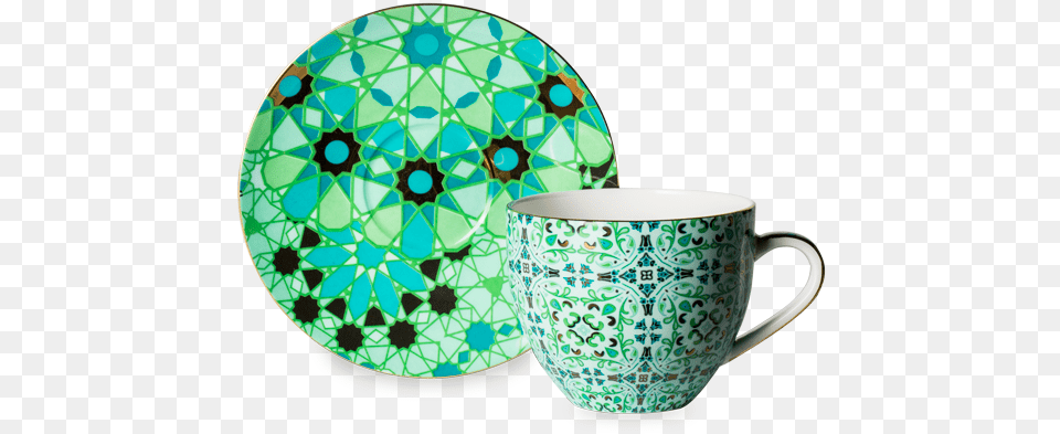 Pimp My T2 Black Cup And Saucer Saucer, Art, Porcelain, Pottery, Turquoise Free Png Download