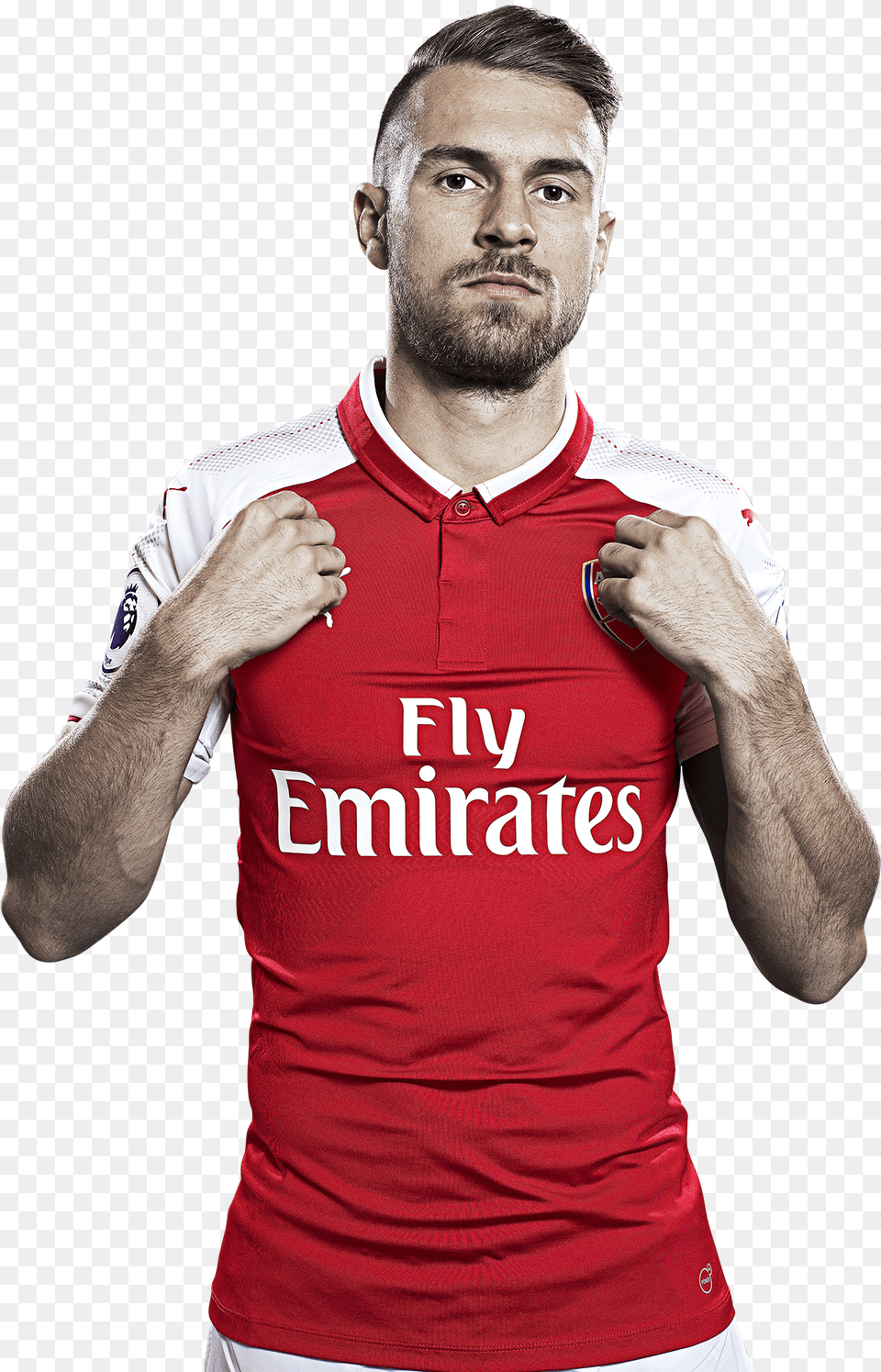 Pin Arsenal Football Player, T-shirt, Shirt, Clothing, Person Free Png Download