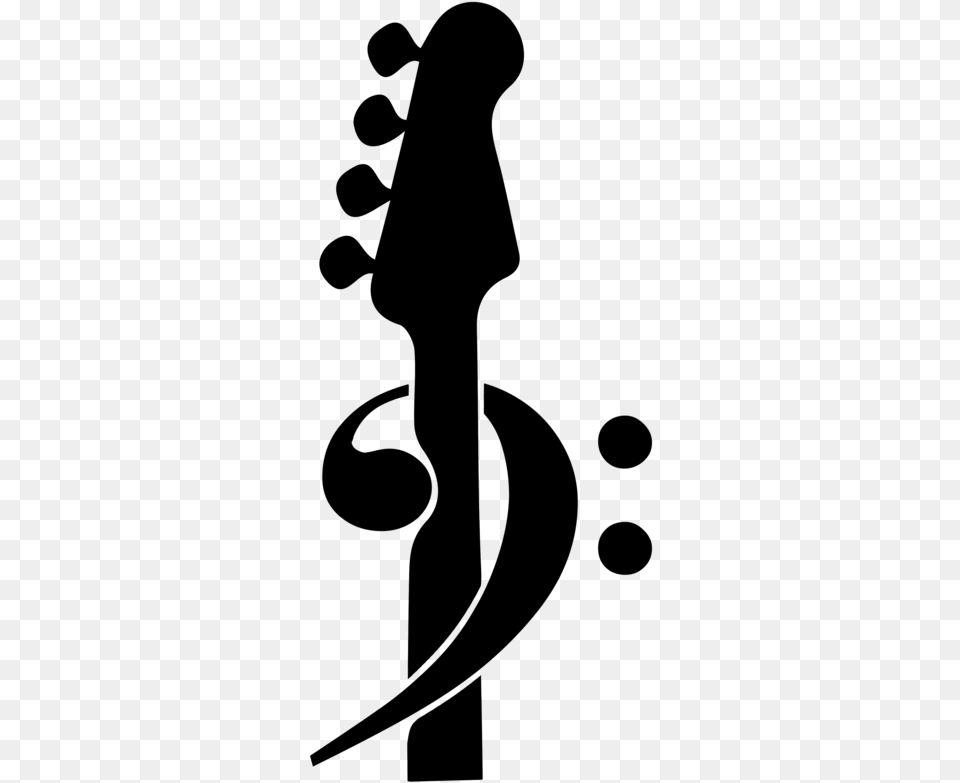 Pin Bass Clef Clip Art Bass Guitar Tattoo Designs, Gray Png Image