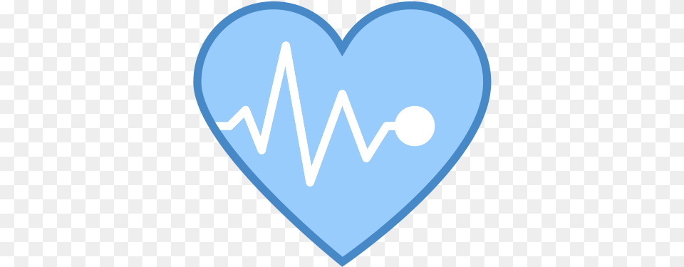 Pin Blue Heart With Pulse, Disk Free Png Download