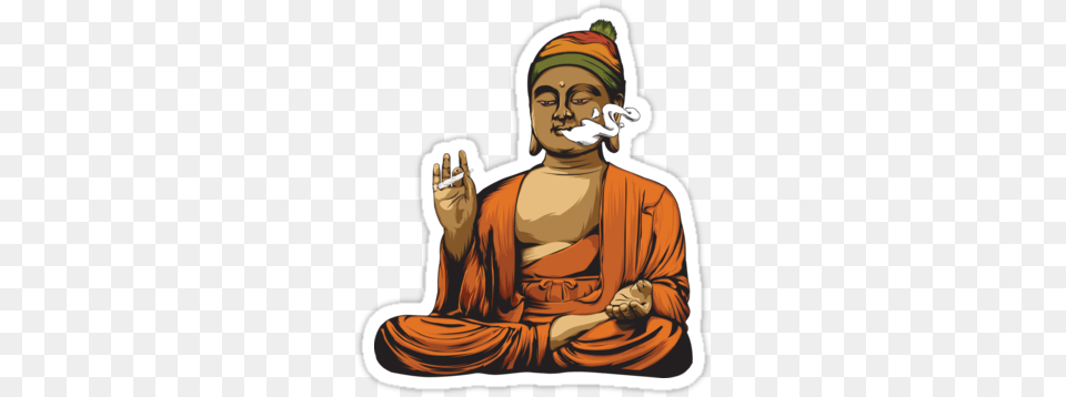Pin Buddha Smoking, Adult, Art, Male, Man Free Png Download
