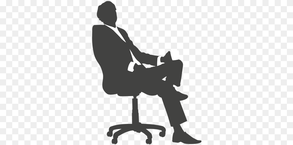 Pin Businessman Silhouette Sitting, Adult, Clothing, Formal Wear, Male Free Transparent Png
