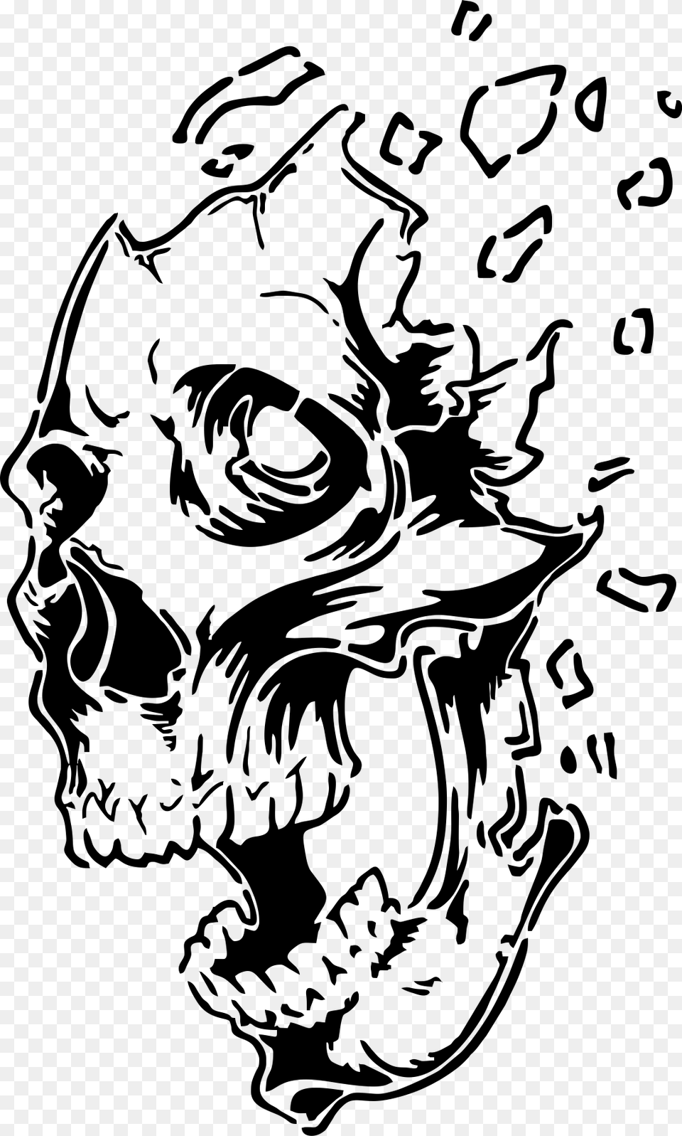 Pin By Bruce Jackson On Decals Skull Drawings Board Stencil Art Skull Stencil, Baby, Person, Drawing, Face Free Png