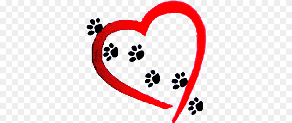 Pin By Jackie Edwards Heart With Paw Prints Free Transparent Png