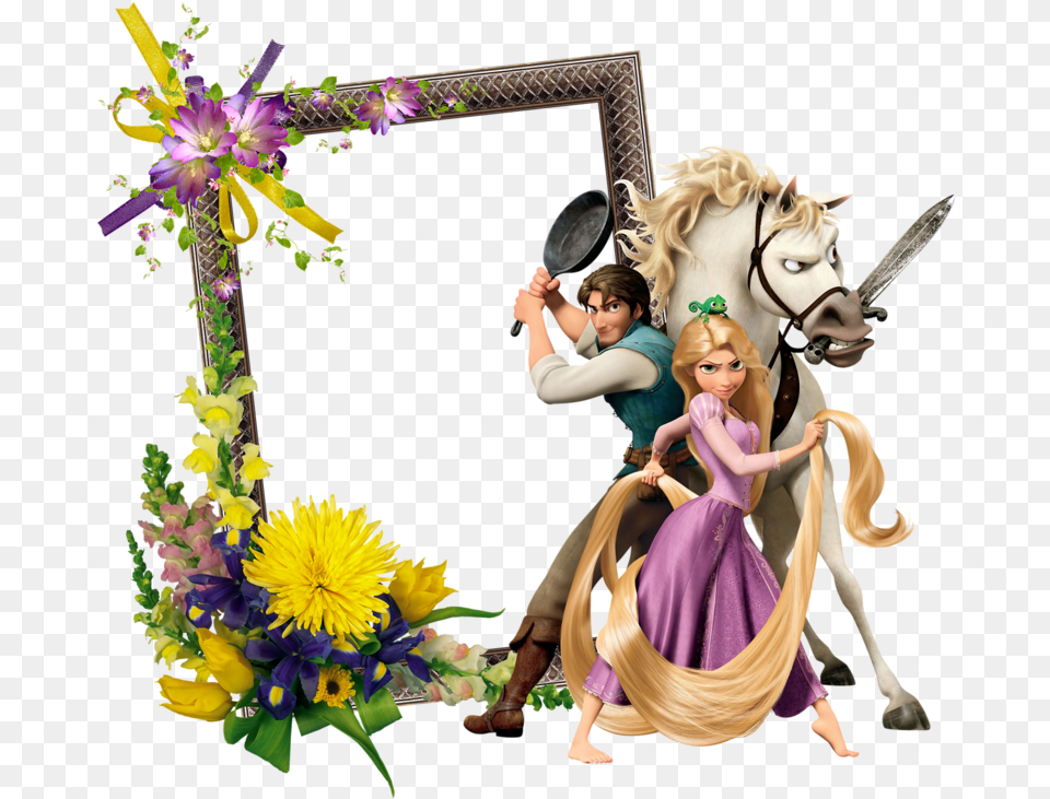 Pin By Jokkaby Jokkaby On Frames Rapunzel Clip Art Tangled Disney, Adult, Plant, Person, Flower Bouquet Png Image