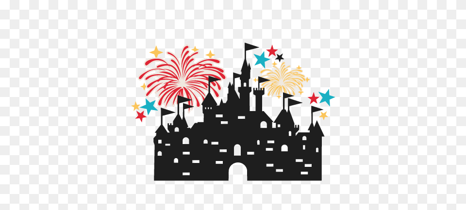 Pin By Kara Prior Disney Castle With Fireworks Svg Png Image
