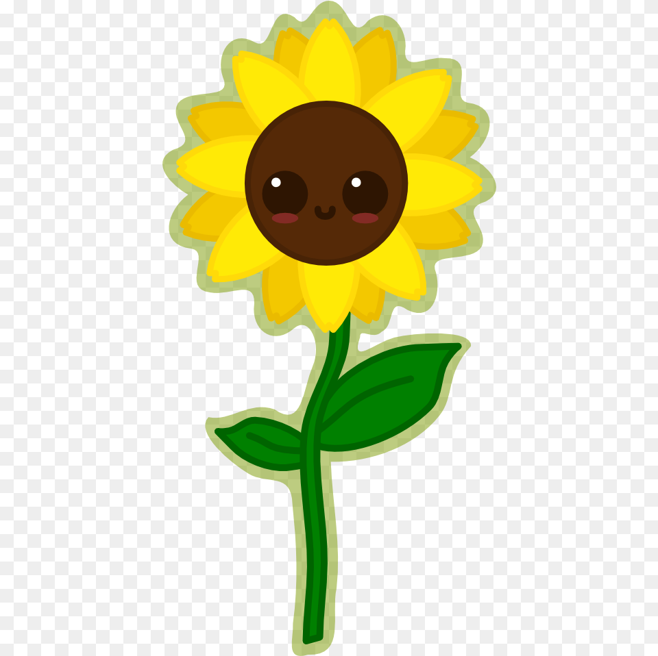 Pin By Kawaii Kawaii Como Dibujar Un Girasol, Daisy, Flower, Plant, Sunflower Free Png
