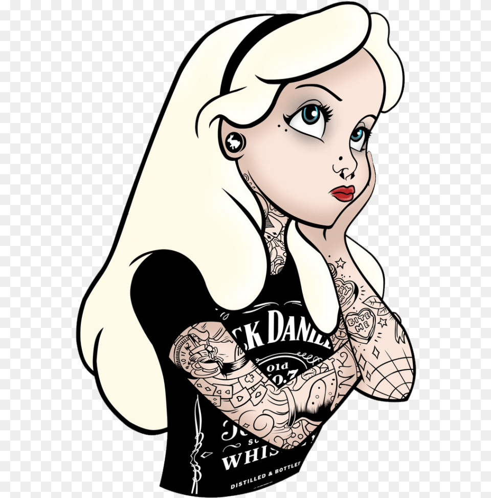 Pin By Lauren W On Alice In Wonderland Princesse Disney Punk Rock, Person, Skin, Tattoo, Adult Free Png Download