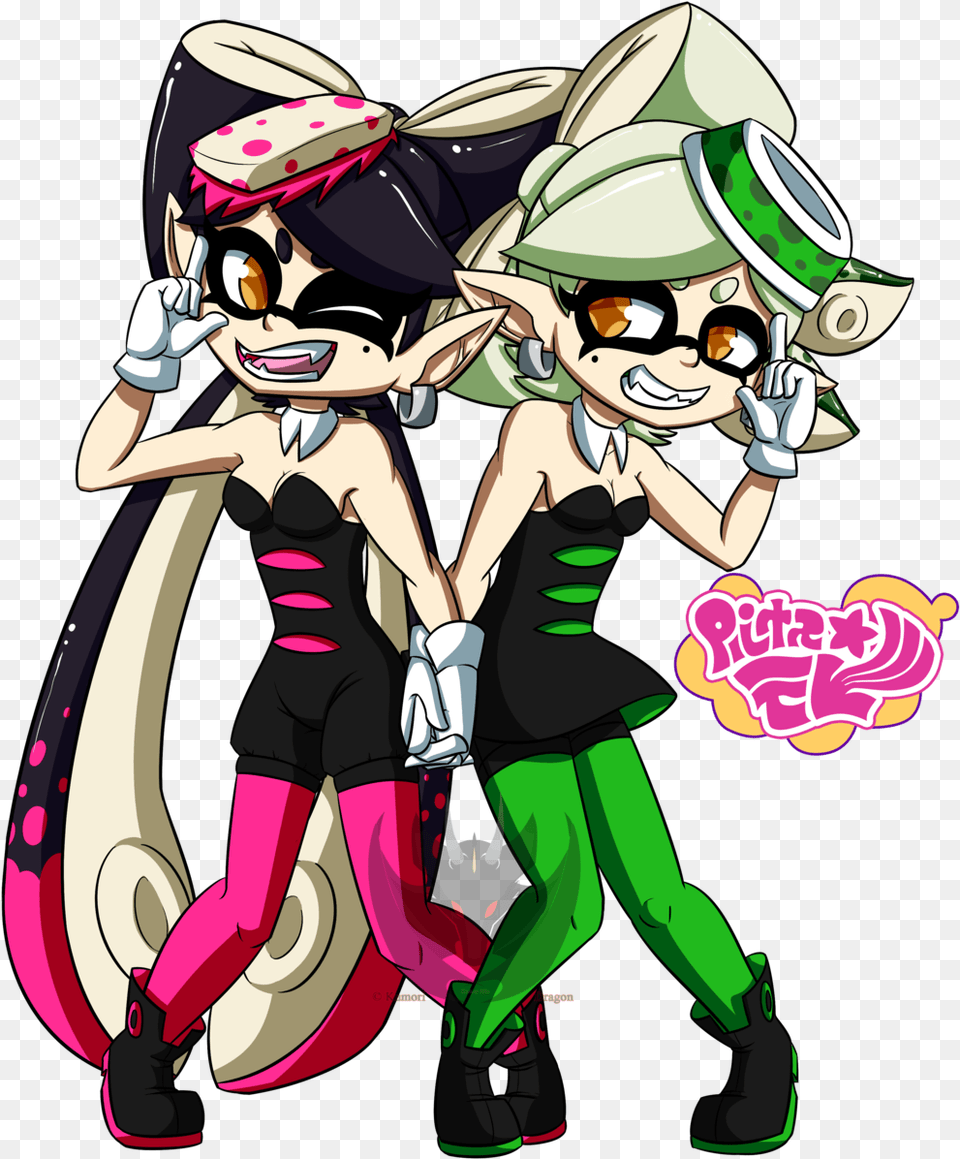 Pin By Mariofan64 On Squid Sisters Splatoon Squid Sisters Shirt, Publication, Book, Comics, Adult Free Transparent Png