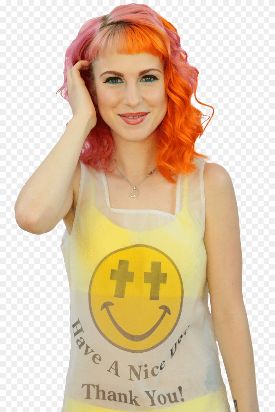 Pin By Mckenzie Guinn Baby Bangs Hayley Williams, Clothing, T-shirt, Adult, Person Png