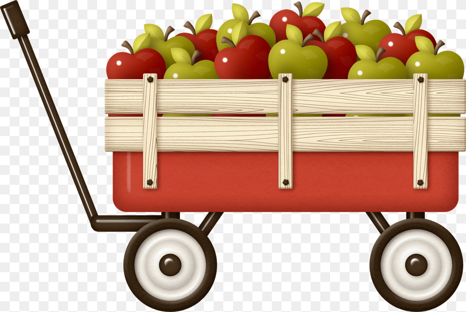 Pin By Natalie Mcbride On Clip Art Wagon With Apples Clipart, Wheel, Vehicle, Transportation, Machine Free Png Download