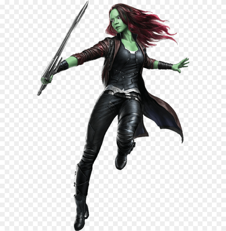 Pin By On Marvel Gamora Marvel Infinity War, Clothing, Costume, Person, Adult Png