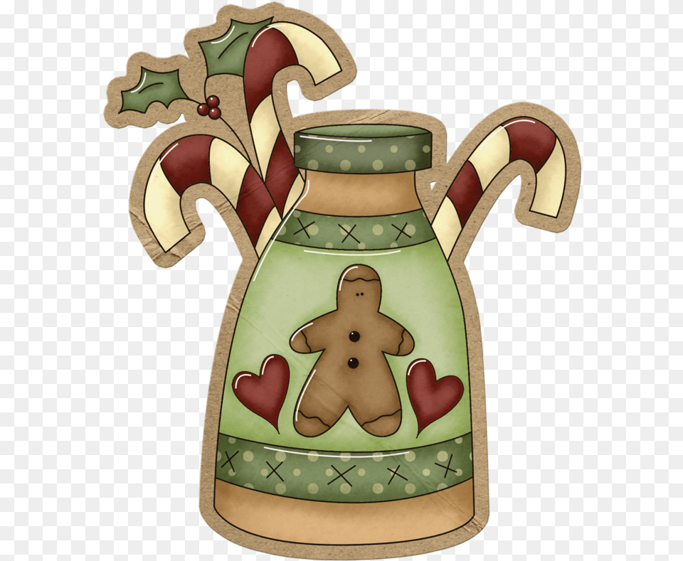 Pin By Pamela Watson On Christmas Card Clipart Elements Gingerbreadornament4 Round Ornament, Pottery, Baby, Person, Food Free Png Download