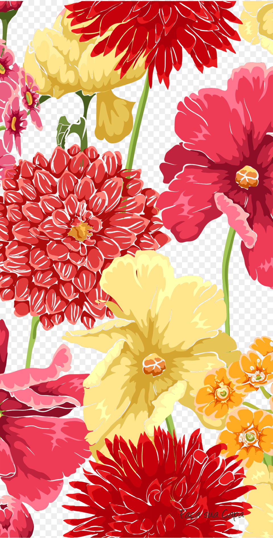 Pin By Yolandamelia On Halo Yellow And Pink Floral Journal, Plant, Flower, Dahlia, Carnation Free Png Download