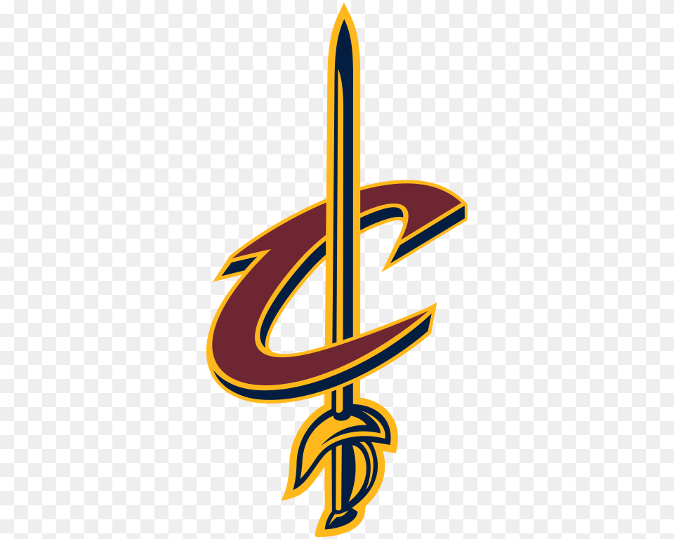 Pin Cleveland Cavaliers Logo Clip Art Images, Sword, Weapon, Rocket, Trident Free Png Download