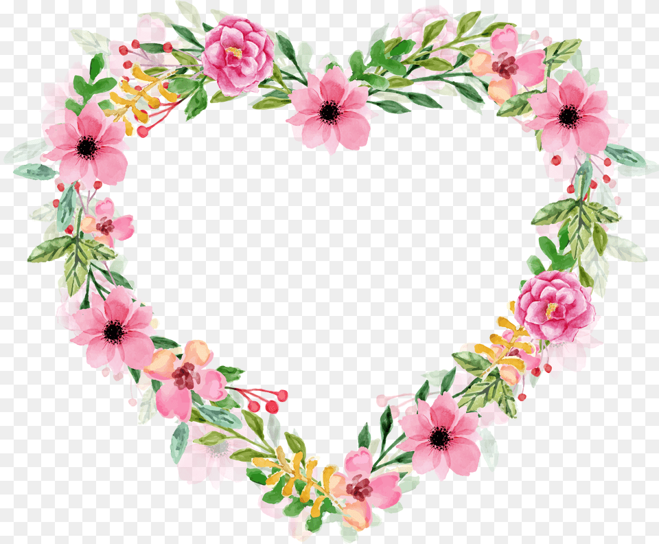 Pin De Evelyn Vargas Melendez Em Images Imagem Floral Watercolor Flowers Heart, Flower, Flower Arrangement, Plant, Rose Free Png Download