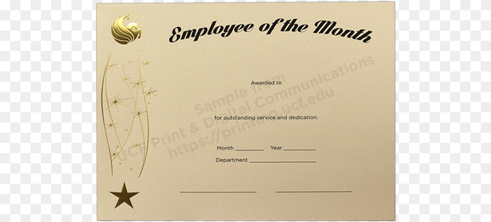 Pin Employee Of The Month Award Certificate Template Employee Of The Month Certificates Printable, Banana, Food, Fruit, Plant Free Png Download