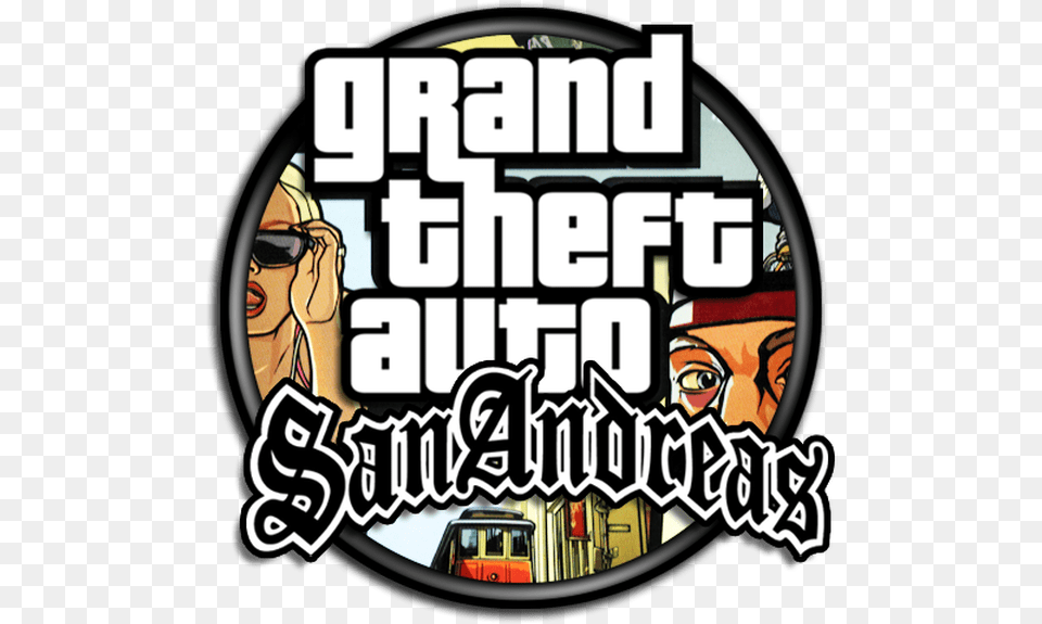 Pin En Android Gta San Andreas Logo, Book, Comics, Sticker, Publication Free Transparent Png