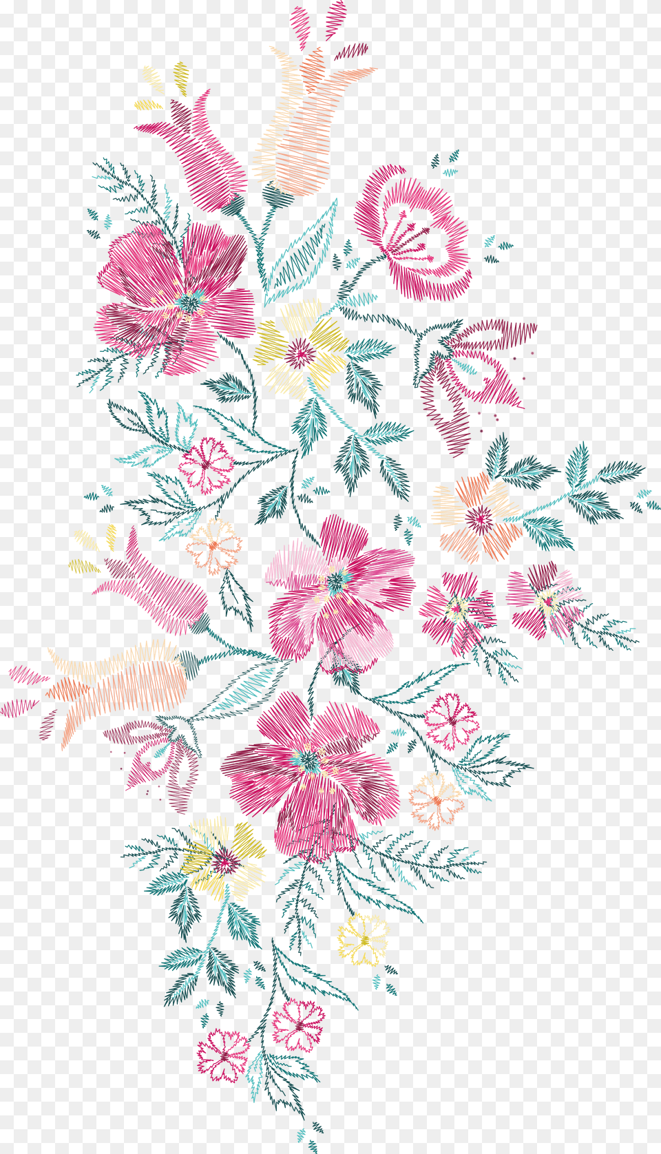 Pin Flower Pattern Embroidery Designs, Art, Floral Design, Graphics, Stitch Free Png