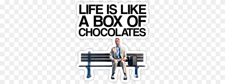 Pin Forrest Gump Life Is Like A Box, Furniture, Bench, Person, Man Png