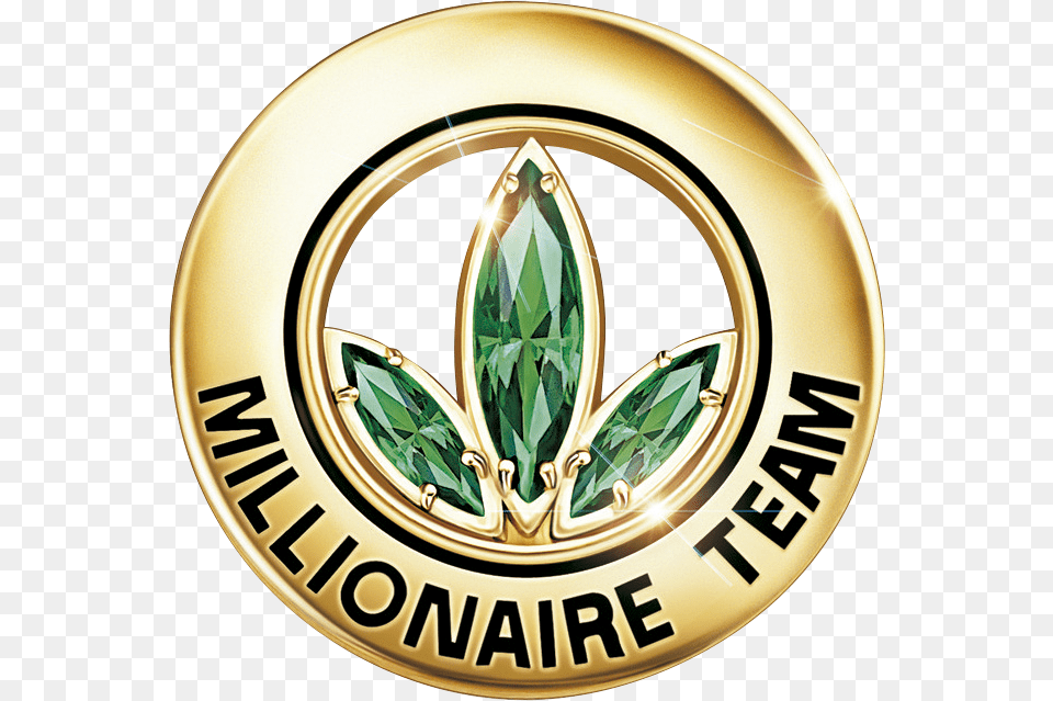Pin Get Herbalife Clipart Banner Download Millonario Herbalife Mill Team Pin, Logo, Gold, Emblem, Symbol Png Image