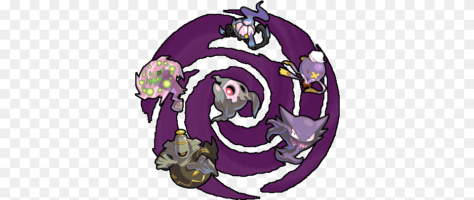 Pin Ghost Pokemon Gif Purple, Animal, Bird, Vulture Free Transparent Png