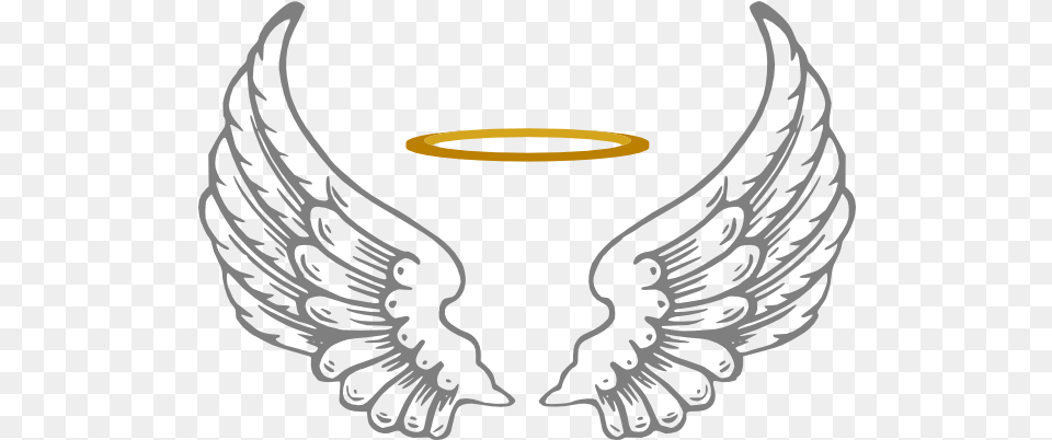 Pin Gold Angel Wings Clip Art, Emblem, Symbol, Person Free Transparent Png