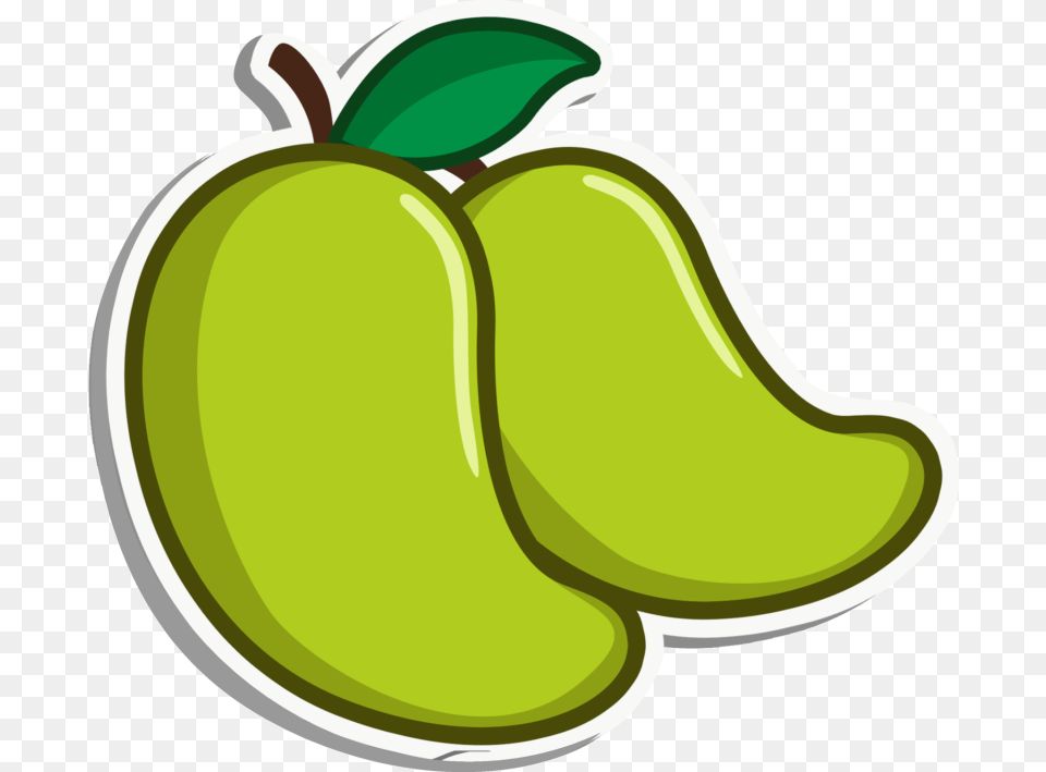 Pin Green Mango Clipart Green Mango Cartoon, Food, Fruit, Plant, Produce Free Png