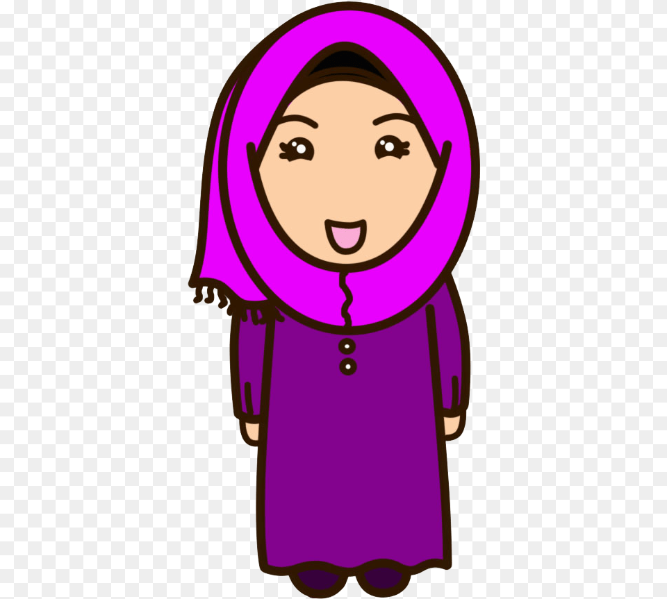 Pin Muslimah Cartoon Wallpaper Islamic Tattoo Orang Cartoon, Fashion, Cape, Clothing, Hood Png Image