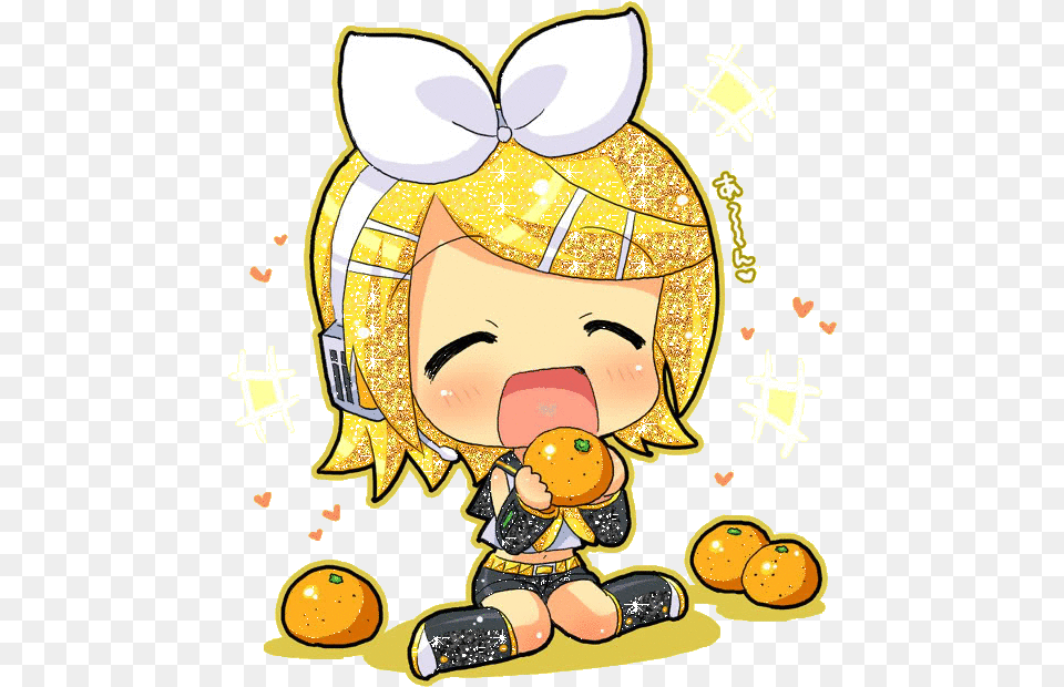 Pin Kagamine Rin Chibi Orange, Baby, Person, Face, Head Png