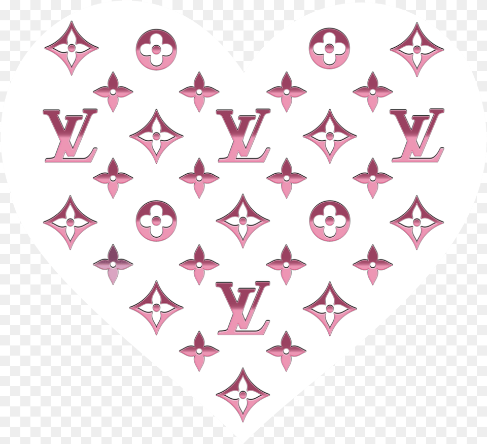 Pin Louis Vuitton Pattern, Heart Free Png Download