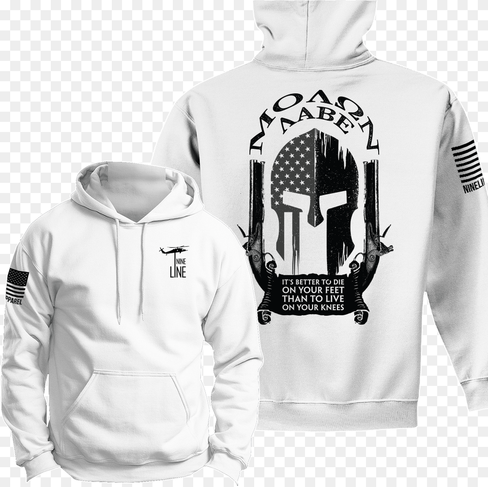 Pin Molon Labe Hoodie White, Clothing, Hood, Knitwear, Sweater Free Png