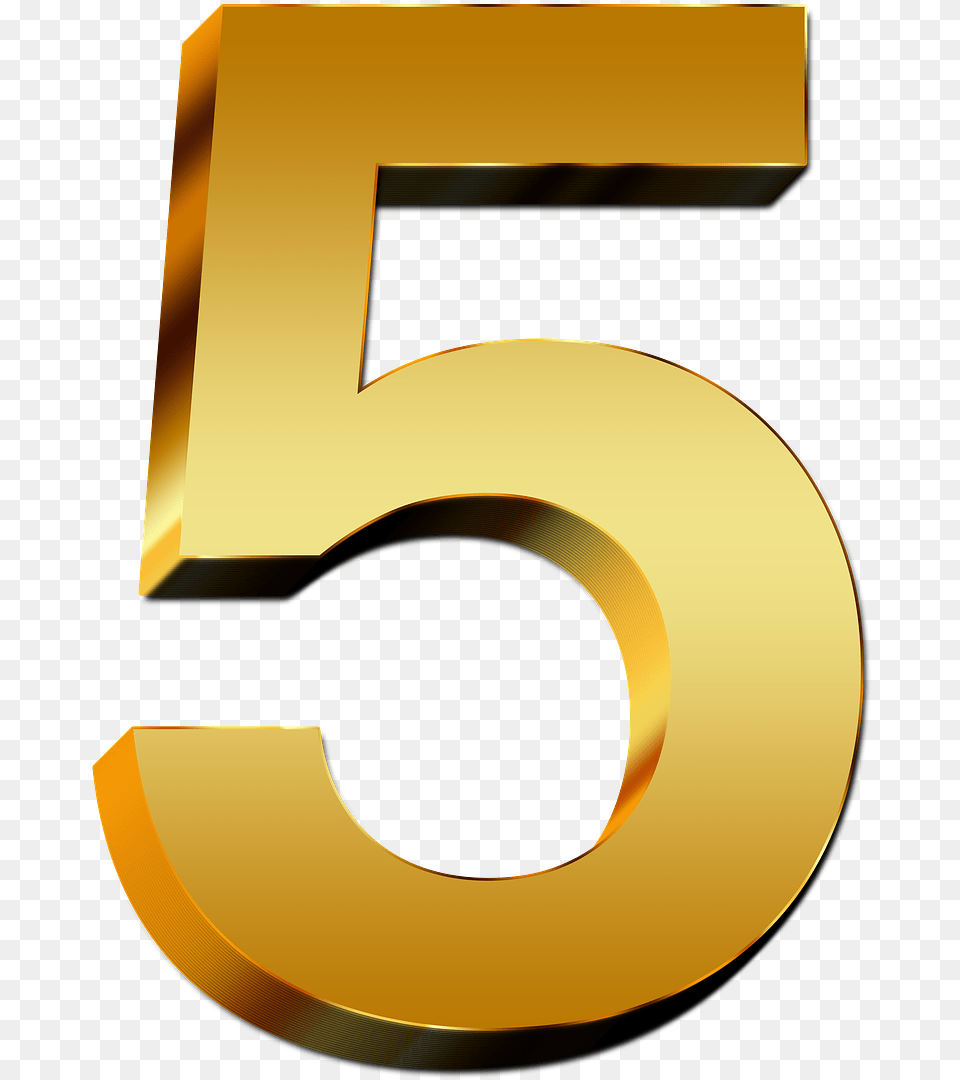 Pin Numero 5 Dorado, Number, Symbol, Text Free Transparent Png