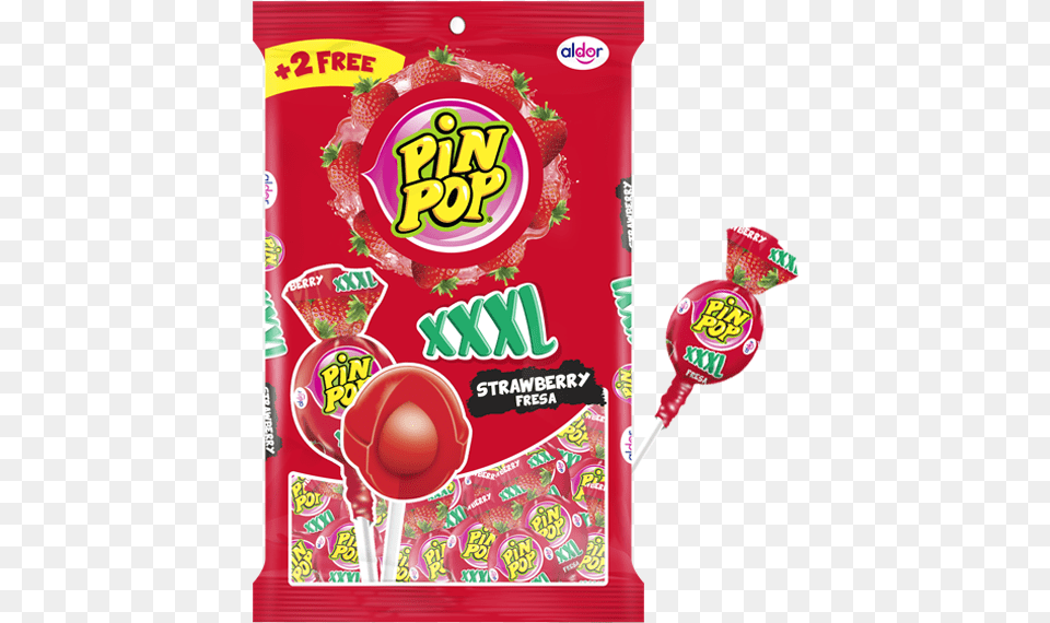 Pin Pop Xxxl Strawberry 14 X 50 Pin Pop, Candy, Food, Sweets, Lollipop Free Png