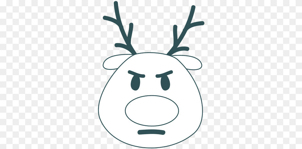 Pin Reindeer With Heart Eyes, Stencil, Smoke Pipe Free Png
