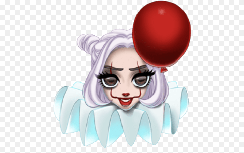 Pin Scary Clown Clipart Ariana Grande Halloween Scary, Balloon, Baby, Person, Face Png