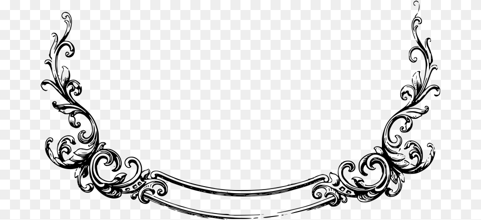Pin Simple Scrollwork Clipart Scrolls Clipart, Gray Png Image