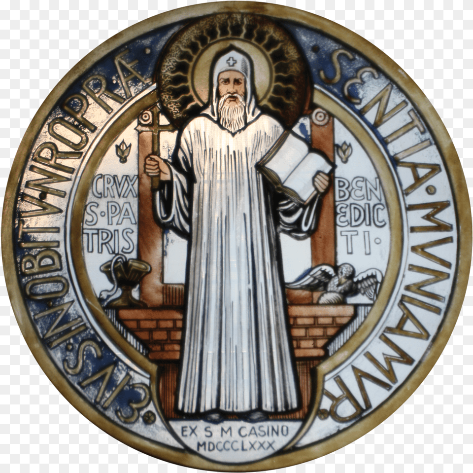 Pin St Benedict Of Nursia Medal, Architecture, Building, Monastery, Adult Png Image