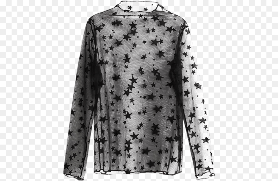 Pin Star See Through Blouse, Clothing, Long Sleeve, Sleeve, Coat Free Png Download