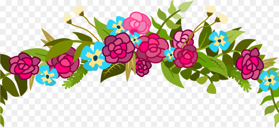 Pin Top Border Flower Upper Border Design, Art, Floral Design, Graphics, Pattern Png Image