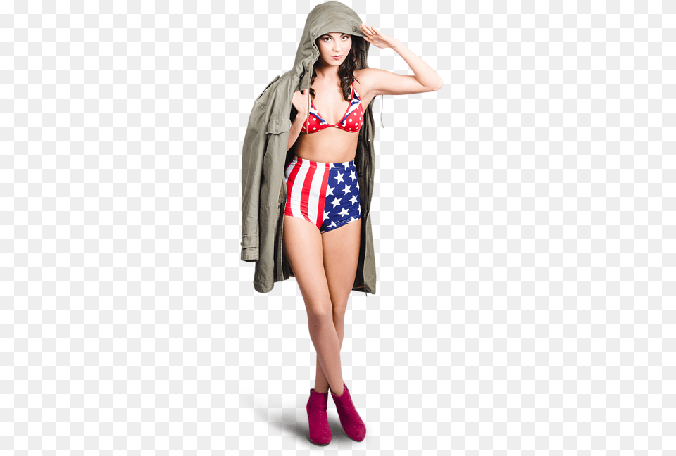 Pin Up Girl, Clothing, Swimwear, Bikini, Coat Free Png