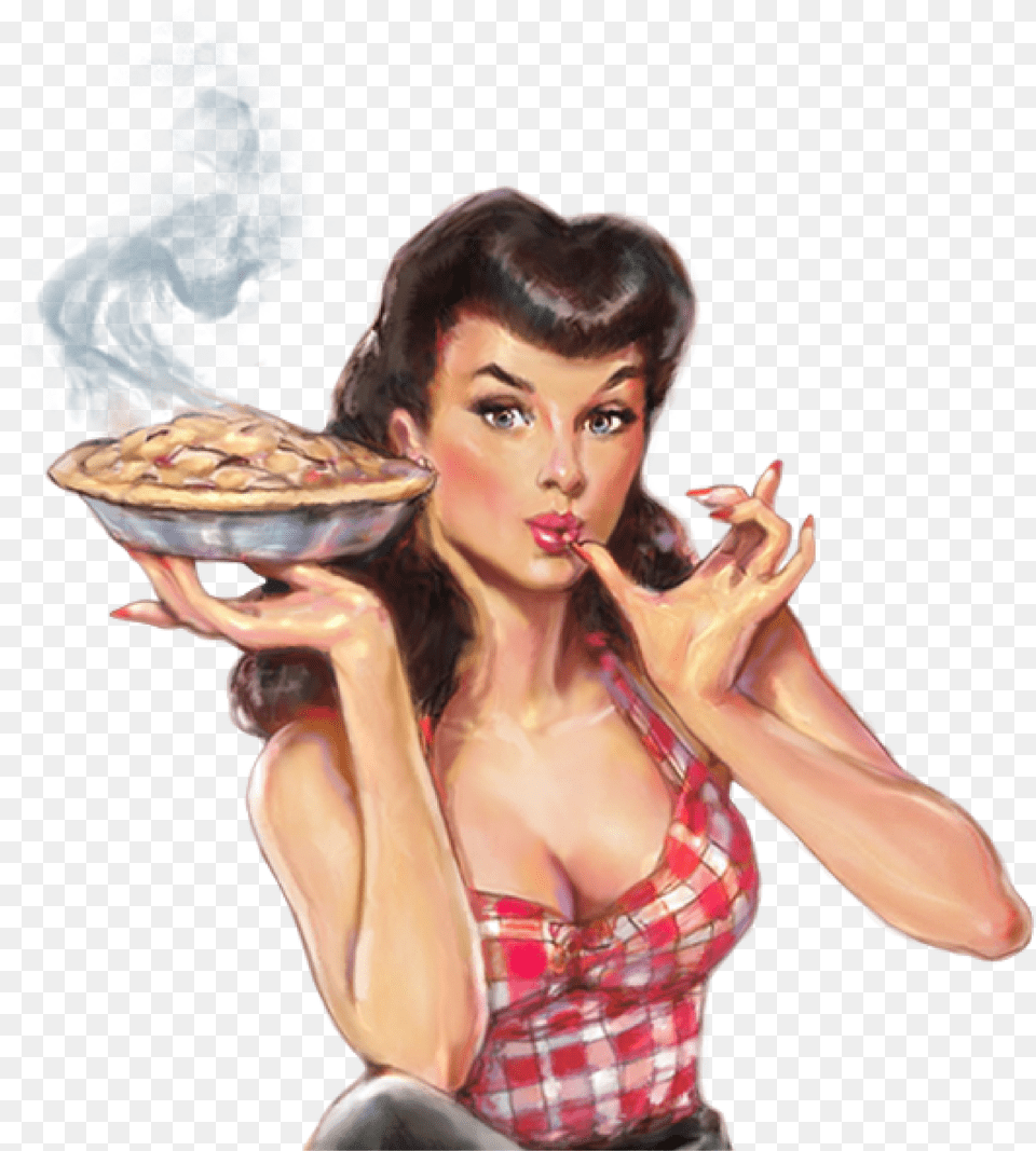 Pin Up Girl Baking Pin Up Girl Food, Adult, Person, Woman, Female Png