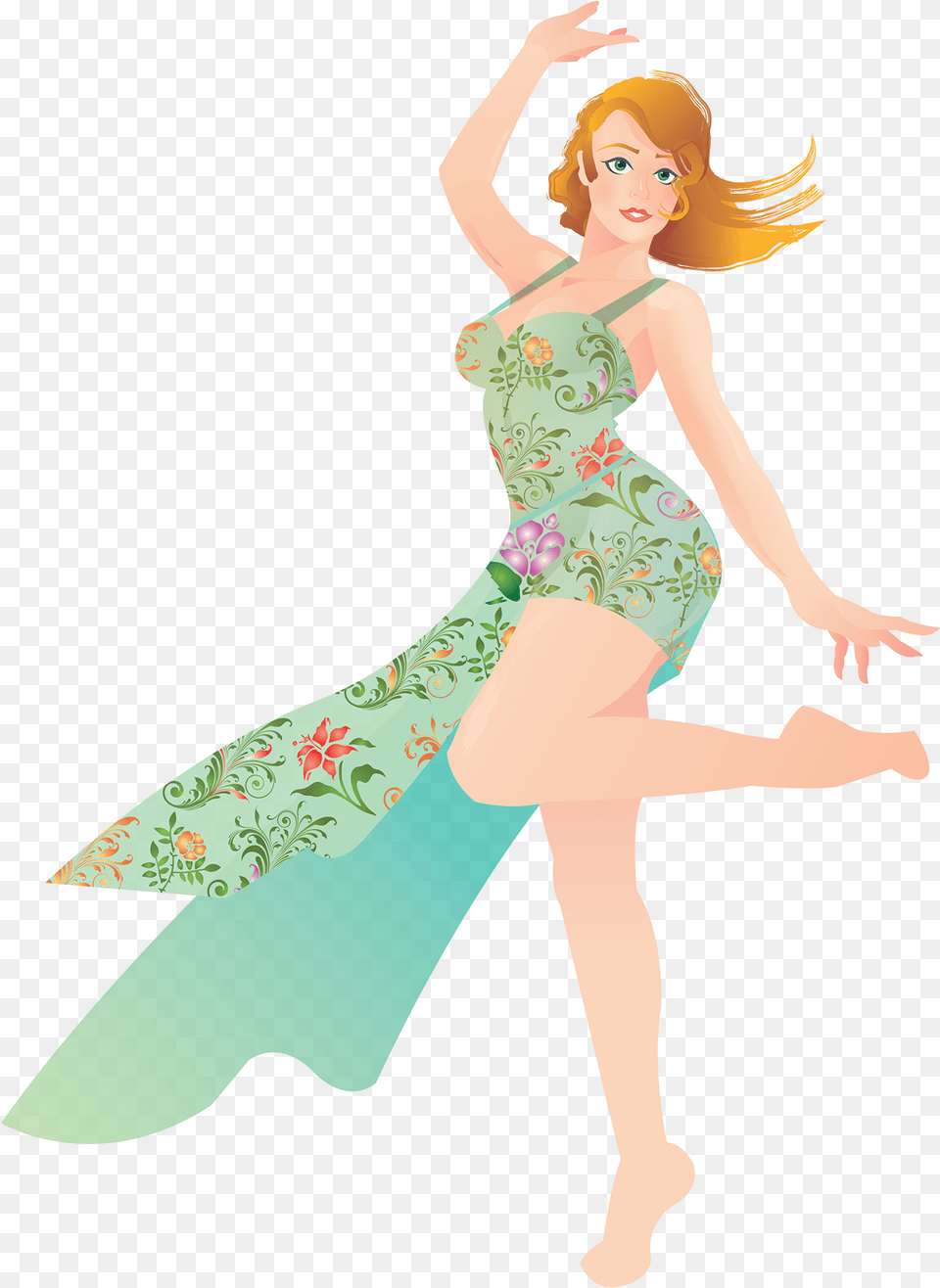 Pin Up Girl Illustration Fairy Barbie Fashion Illustration, Person, Dancing, Leisure Activities, Adult Free Transparent Png