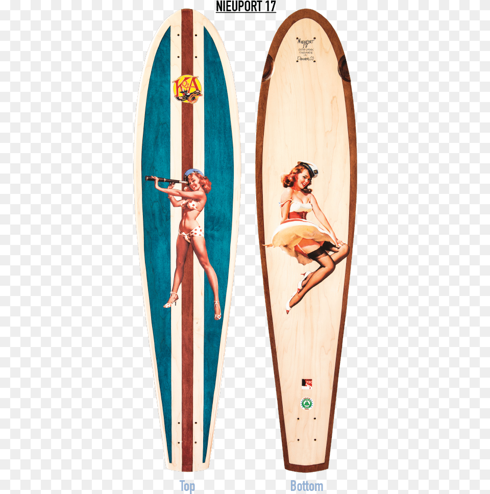 Pin Up Girl Longboard Surfboard, Water, Sea Waves, Sea, Nature Png Image