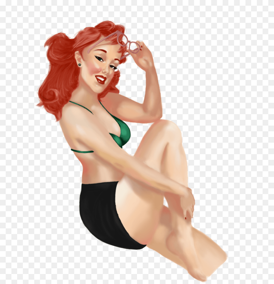 Pin Up Girl Wip By Caitieatetapee Transparent Pin Up Girl, Adult, Swimwear, Person, Woman Free Png