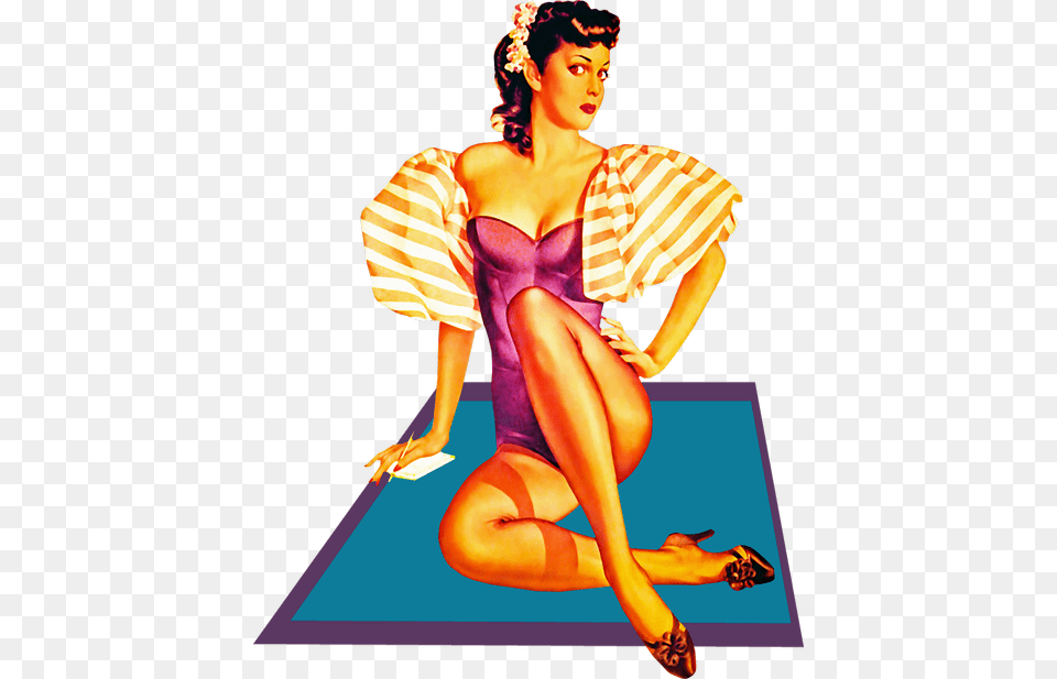 Pin Up Girl Woman Sexy Illustration Pin Up Rtro, Adult, Person, Female, Footwear Free Png Download