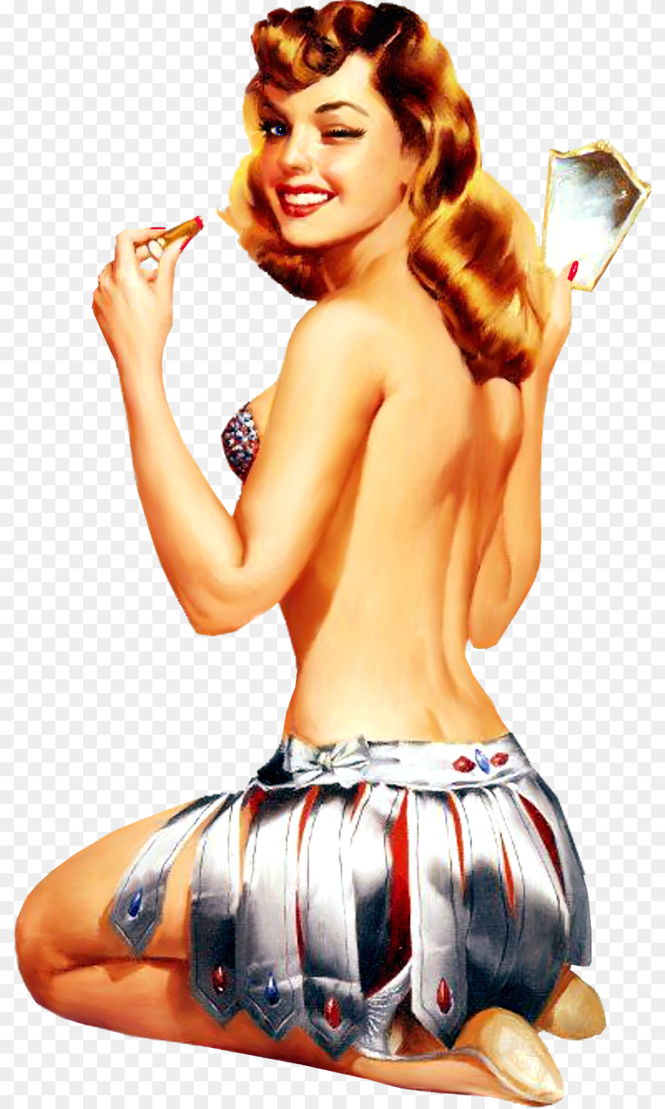 Pin Up Retro Download Retro Pin Up, Back, Body Part, Person, Adult Free Png