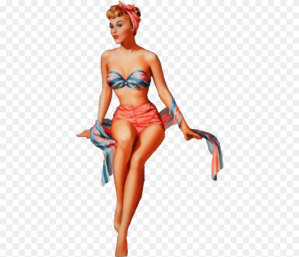 Pin Up Background Girl Pin Up, Adult, Swimwear, Person, Woman Free Transparent Png