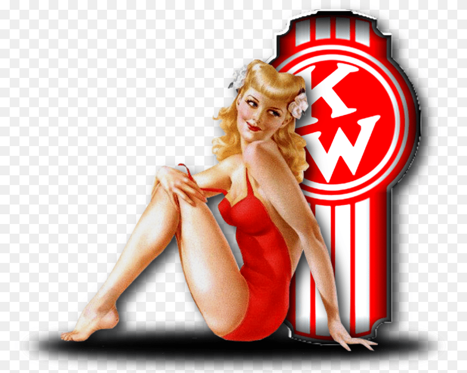 Pin Up Truck Sign, Adult, Female, Person, Woman Free Transparent Png